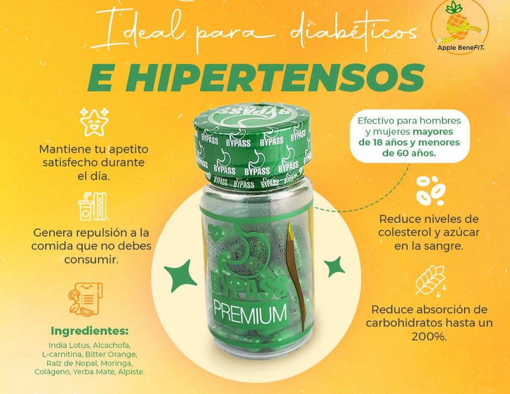BYPASS PREMIUM – Inhibidor de apetito (30 Cápsulas)