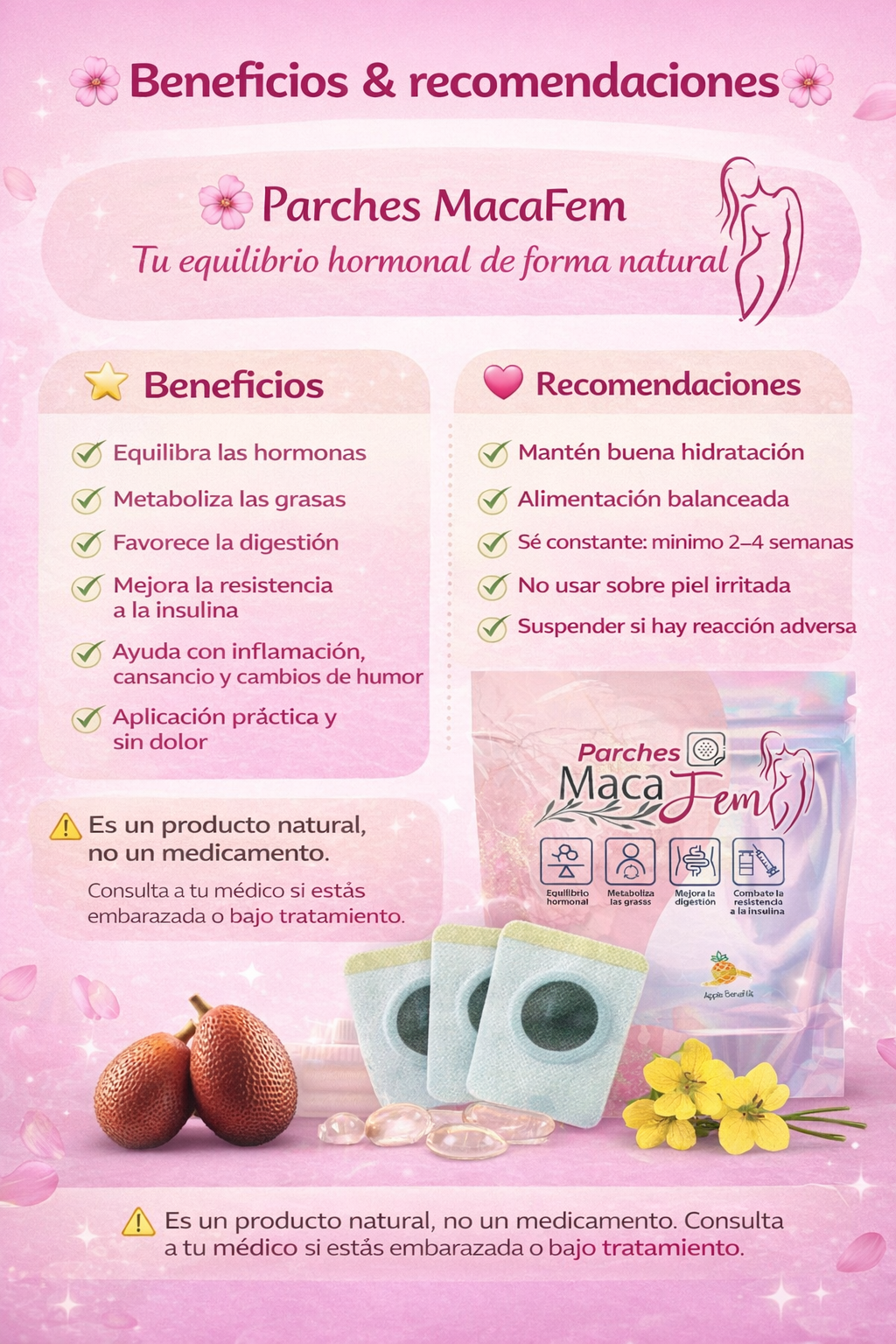 PARCHES MACAFEM – Neutralizador de Hormonas (30 Parches)